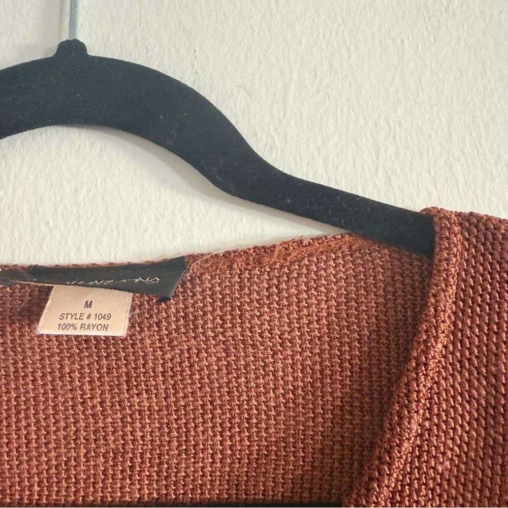 Rust Color Thick Knit Sweater - Picture 4 of 4